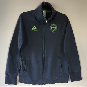 Adidas Seattle Sounders Zip-Up Hoodie Size: Large